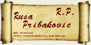 Rusa Pribaković vizit kartica